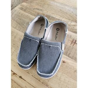 Gecko Man Mens 11 Wide Gray Casual Comfort Slip On Slide Loafer Deck Shoes